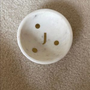 3/$25 Letter J marble dish